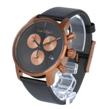 Calvin Klein City Chronograph Black Dial Black Leather Strap Watch for Men - K2G17TC1 Buy Now By Calvin Klein