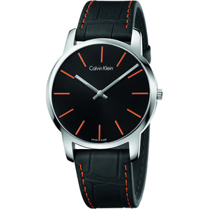 Calvin Klein City Black Dial Black Leather Strap Watch for Men - K2G211C1 Buy Now By Calvin Klein