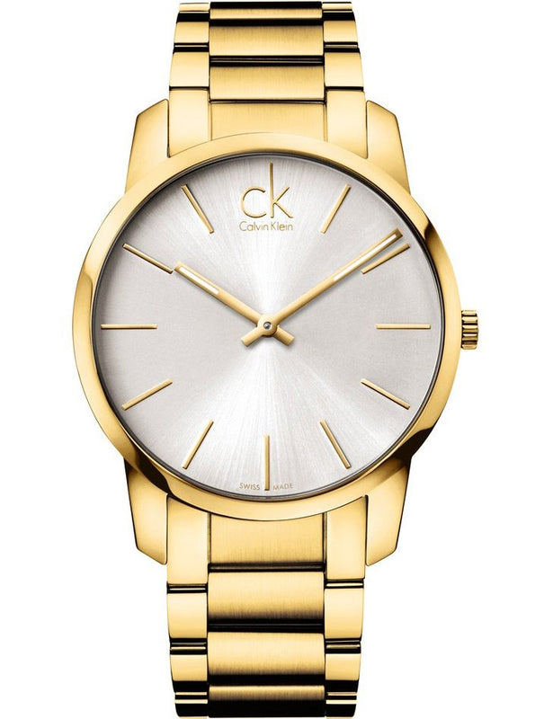 Calvin Klein City Silver Dial Gold Steel Strap Watch for Men - K2G21546 Buy Now By Calvin Klein