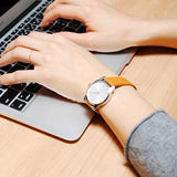 Calvin Klein City Silver Dial Light Brown Leather Strap Watch For Women- K2G23120 Buy Now By Calvin Klein