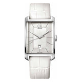 Calvin Klein Window White Dial White Leather Strap Watch for Men - K2M21120 Buy Now By Calvin Klein