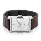 Calvin Klein Window Silver Dial Brown Leather Strap Watch for Men - K2M21126 Buy Now By Calvin Klein