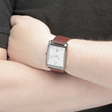 Calvin Klein Window Silver Dial Brown Leather Strap Watch for Men - K2M21126 Buy Now By Calvin Klein