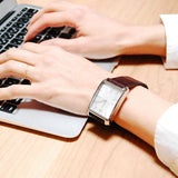 Calvin Klein Window Silver Dial Brown Leather Strap Watch for Men - K2M21126 Buy Now By Calvin Klein