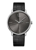 Calvin Klein Accent Black Dial Black Leather Strap Watch for Men - K2Y2X1C3 Buy Now By Calvin Klein