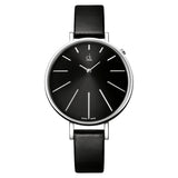 Calvin Klein Equal Black Dial Black Leather Strap Watch for Women - K3E231C1 Buy Now By Calvin Klein