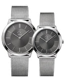 Calvin Klein Minimal Grey Dial Silver Mesh Bracelet Watch for Men - K3M22124 Buy Now By Calvin Klein