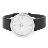 Calvin Klein Minimalist White Dial Black Leather Strap Watch for Men - K3M211C6 Buy Now By Calvin Klein