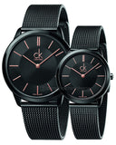 Calvin Klein Minimal Black Dial Black Mesh Bracelet Watch for Women - K3M22421 Buy Now By Calvin Klein