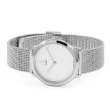 Calvin Klein Minimal White Dial Silver Mesh Bracelet Watch for Women - K3M2212Y Buy Now By Calvin Klein