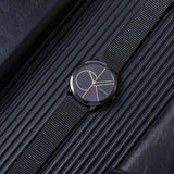 Calvin Klein Minimal Black Dial Black Mesh Bracelet Watch for Women - K3M5245X Buy Now By Calvin Klein