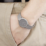 Calvin Klein Minimal Grey Dial Silver Mesh Bracelet Watch for Men - K3M52154 Buy Now By Calvin Klein