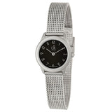 Calvin Klein Minimal Black Dial Silver Mesh Bracelet Watch for Women - K3M53151 Buy Now By Calvin Klein