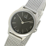 Calvin Klein Minimal Grey Dial Silver Mesh Bracelet Watch for Women - K3M53154 Buy Now By Calvin Klein