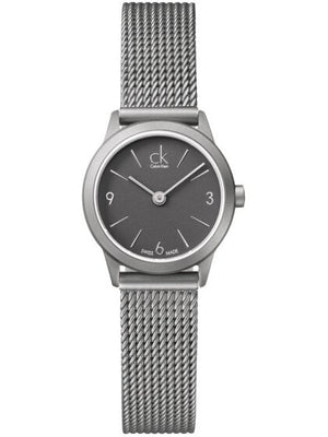 Calvin Klein Minimal Grey Dial Silver Mesh Bracelet Watch for Women - K3M53154 Buy Now By Calvin Klein