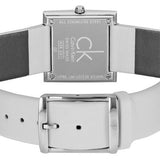 Calvin Klein Mark Silver Dial White Leather Strap Watch for Women - K3R231L6 Buy Now By Calvin Klein