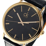 Calvin Klein Surround Black Dial Black Leather Strap Watch for Men - K3W216C1 Buy Now By Calvin Klein