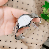 Calvin Klein Snake Silver Dial Silver Steel Strap Watch For Women - K6E23146