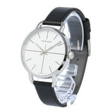 Calvin Klein Evan White Dial Black Leather Strap Watch for Women - K7B231CY Buy Now By Calvin Klein