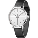 Calvin Klein Evan White Dial Black Leather Strap Watch for Women - K7B231CY Buy Now By Calvin Klein