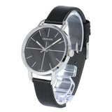 Calvin Klein Even Black Dial Black Leather Strap Watch for Women - K7B231CZ Buy Now By Calvin Klein