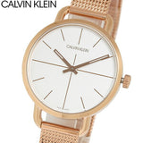 Calvin Klein Even White Dial Rose Gold Mesh Bracelet Watch for Women - K7B23626 Buy Now By Calvin Klein