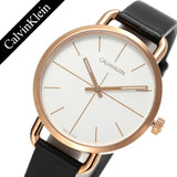 Calvin Klein Even White Dial Black Leather Strap Watch for Women - K7B236C6 Buy Now By Calvin Klein