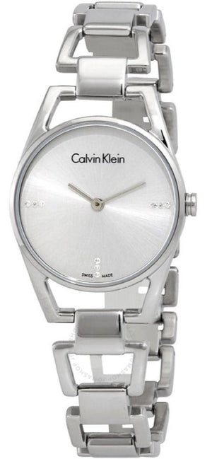 Calvin Klein Dainty Diamonds Silver Dial Sliver Steel Strap Watch for Women - K7L2314T Buy Now By Calvin Klein