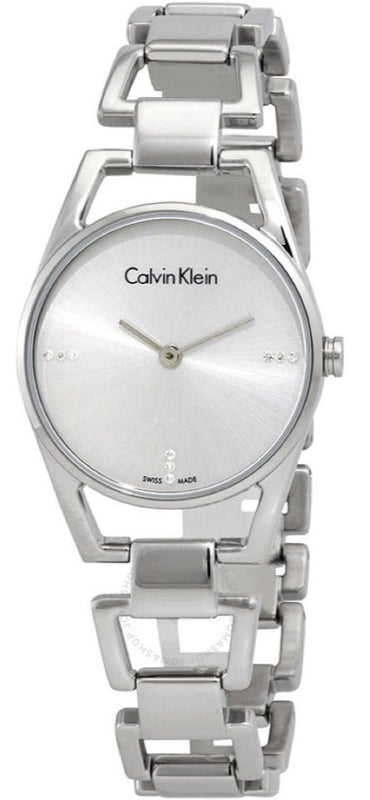 Calvin Klein Dainty Diamonds Silver Dial Sliver Steel Strap Watch for Women - K7L2314T Buy Now By Calvin Klein