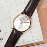 Calvin Klein Posh Silver Dial Brown Leather Strap Watch for Men - K8Q316G6 Buy Now By Calvin Klein