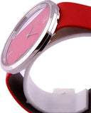 Calvin Klein Glam Transparent Dial Red Leather Strap Watch for Women - K9423144 Buy Now By Calvin Klein