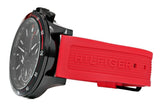 Tommy Hilfiger Multifunction Quartz Black Dial Red Rubber Strap Watch for Men - 1791722 Buy Now By Tommy Hilfiger