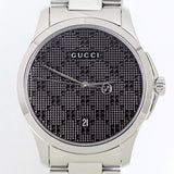 Gucci G Timeless Black Dial Silver Steel Strap Watch For Men - YA126460 Buy Now By Gucci
