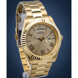 Guess Connoisseur Gold Dial Gold Steel Strap Watch for Men - GW0265G2 Buy Now By Guess