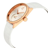Calvin Klein Accent Silver Dial White Leather Strap Watch for Women - K2Y236K6 Buy Now By Calvin Klein