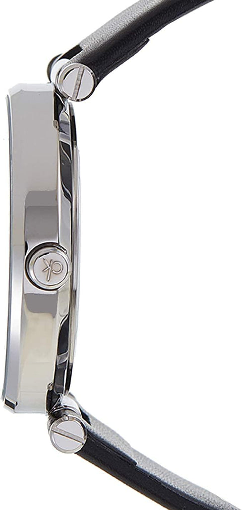 Calvin Klein Sight Silver Dial Black Leather Strap Watch for Men - K1S21120 Buy Now By Calvin Klein