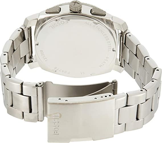 Fossil Machine Chronograph Black Dial Silver Steel Strap Watch for Men - FS4776 Buy Now By Fossil