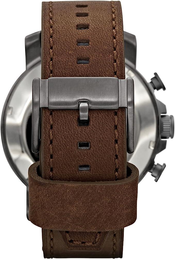 Fossil Nate Chronograph Grey Dial Brown Leather Strap Watch for Men - JR1424 Buy Now By Fossil