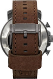 Fossil Nate Chronograph Grey Dial Brown Leather Strap Watch for Men - JR1424 Buy Now By Fossil