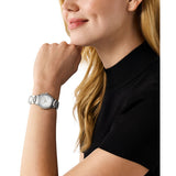 Michael Kors Sage Three-Hand Mother of Pearl White Dial Silver Steel Strap Watch for Women - MK4824 Buy Now By Michael Kors