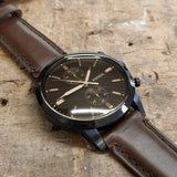 Fossil Townsman Chronograph Black Dial Brown Leather Strap Watch for Men - FS5437 Buy Now By Fossil