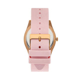 Guess Clarity Gold Dial Pink Silicone Strap Watch for Women - GW0109L2 Buy Now By Guess