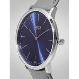 Hugo Boss Horizon Blue Dial Grey Leather Strap Watch for Men - 1513539 Buy Now By Hugo Boss