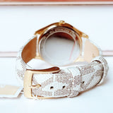 Michael Kors Jaycie Quartz Gold Dial White Leather Strap Watch for Women - MK2861 Buy Now By Michael Kors