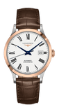 Longines Record Automatic Stainless Steel 18K Gold Watch for Men - L2.821.5.11.2 Buy Now By Longines