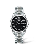 Longines Master Collection Automatic Day Date Black Dial Silver Steel Strap Watch for Men - L2.755.4.51.6 Buy Now By Longines