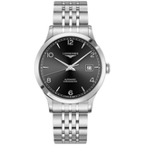 Longines Record Black Dial Automatic Stainless Steel 40mm Watch for Men - L2.821.4.56.6 Buy Now By Longines