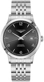Longines Record Black Dial Automatic Stainless Steel 40mm Watch for Men - L2.821.4.56.6 Buy Now By Longines