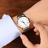 Longines Record Automatic 18K Pink Gold Watch for Men - L2.821.5.11.7 Buy Now By Longines