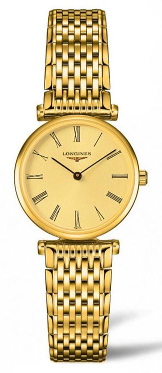 Longines La Grande Classique de Longines Gold Dial Gold Mesh Bracelet Watch for Women - L4.209.2.31.8 Buy Now By Longines